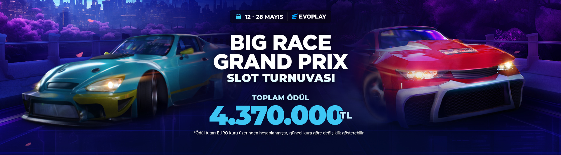 Evoplay Big Race Grand Prix Slot Turnuvaları